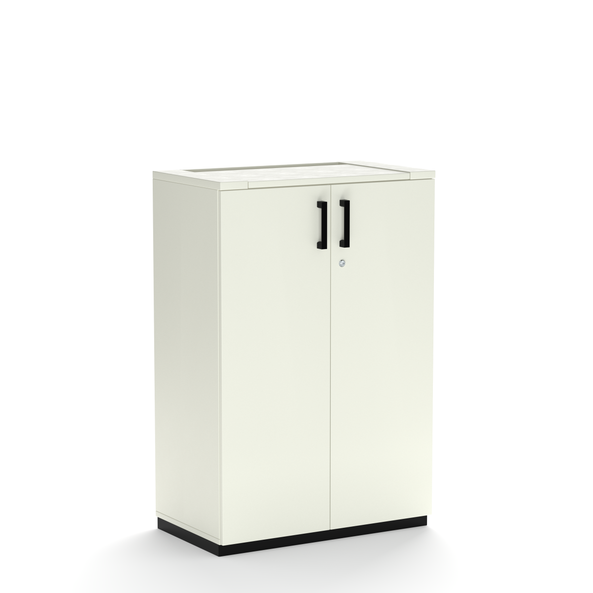Flügeltürenschrank K40 White Grey 80 x 119 cm