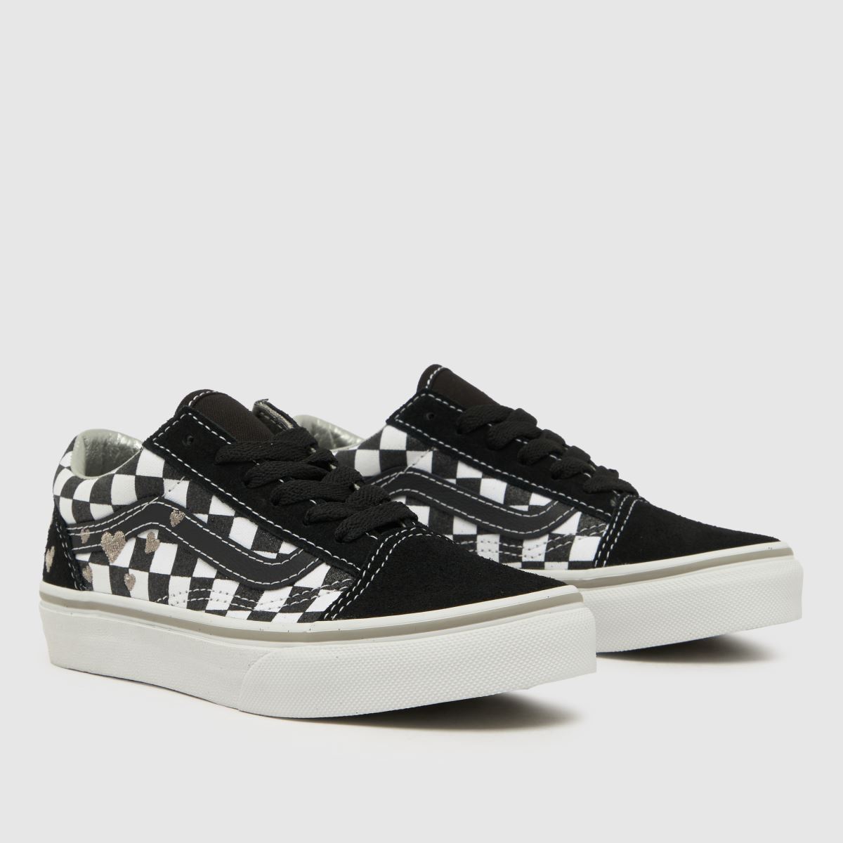 Vans fekete és ezüst old skool lány junior edzőcipő