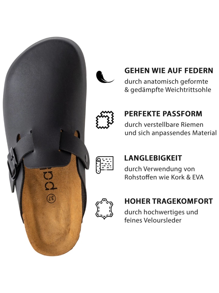 palado Clogs in Schwarz günstig kaufen