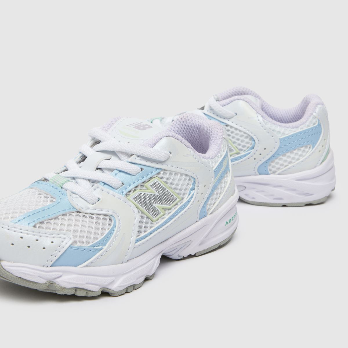 New Balance vita & flerfärgade blå 530 flickor småbarnsskor