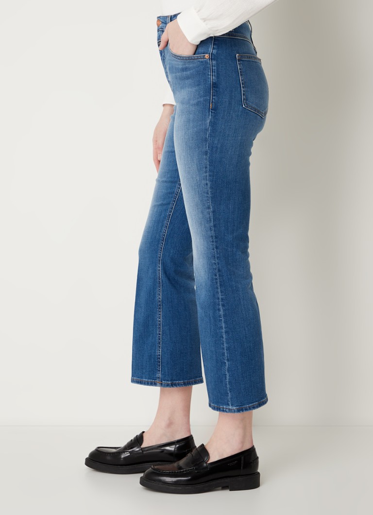 Pantaloni scurți din denim Hi-Sun cu talie înaltă și bandă evazată