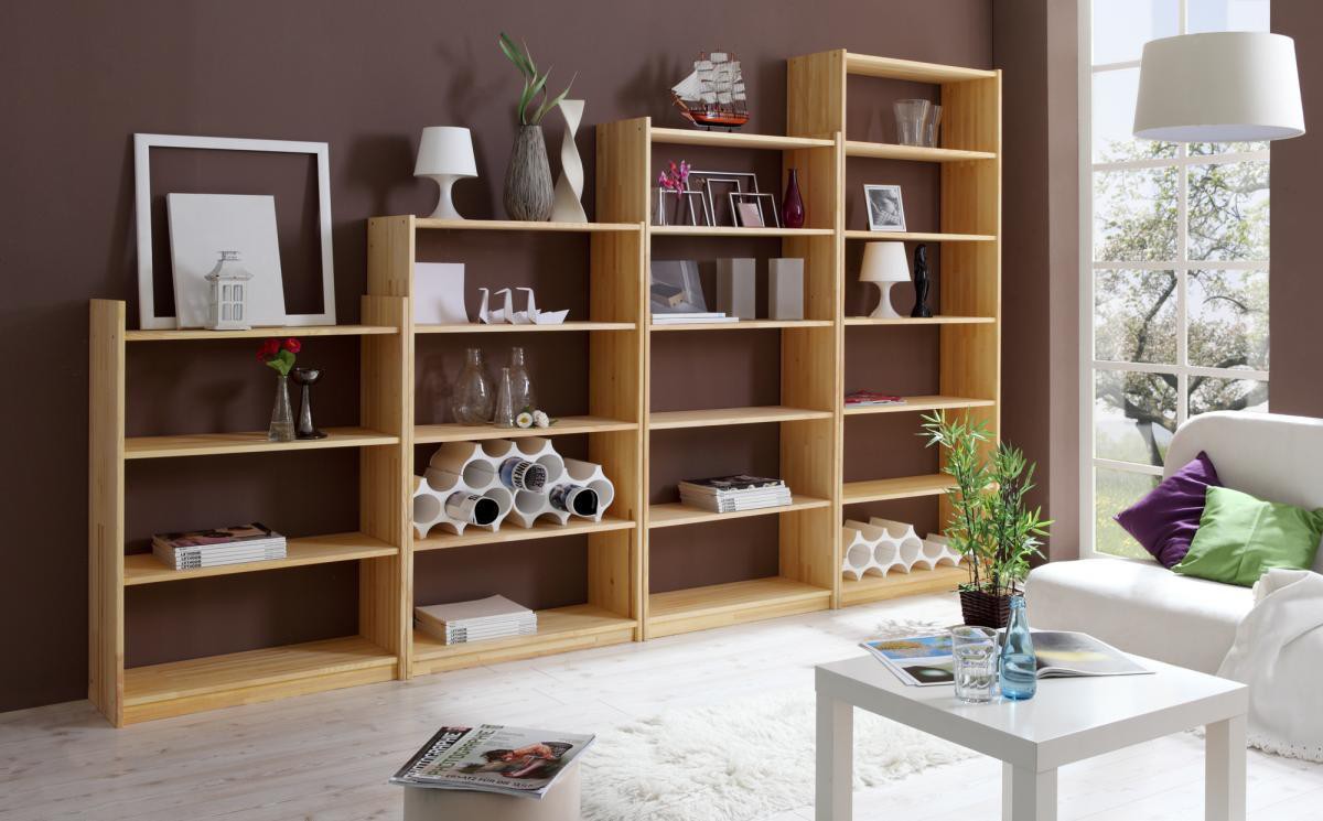 Ticaa Standregal Fichte massiv Natur 200cm hoch