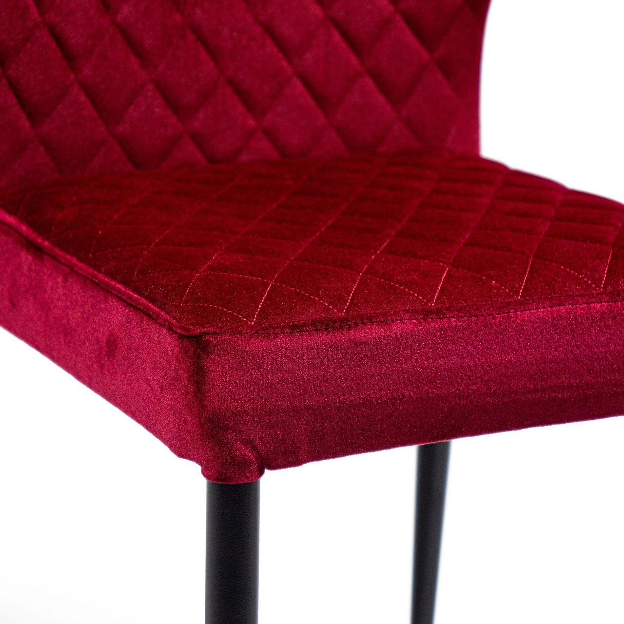 VEBA Louis Stapelstuhl Bordeaux, Velours gepolstert, feuerhemmend, 49x57,5x81,5cm (BxTxH), 52004