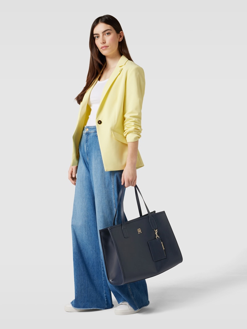 Tote Bag mit Label-Applikation Modell 'CITY SUMMER' in marineblau
