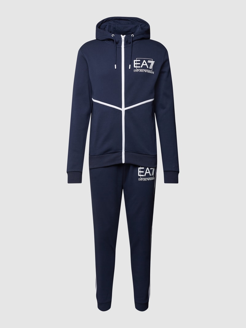 Trainingsanzug mit Kapuze in marineblau