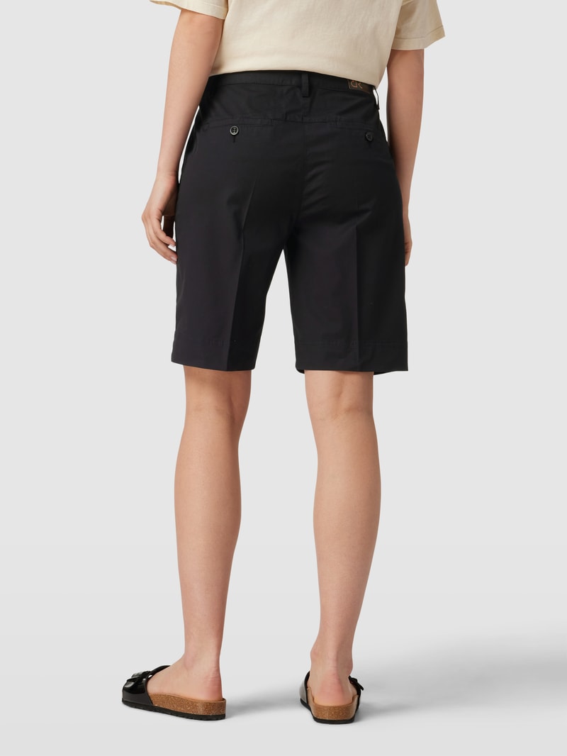 Chino-Shorts mit Bügelfalten Modell 'Marilyn' in schwarz