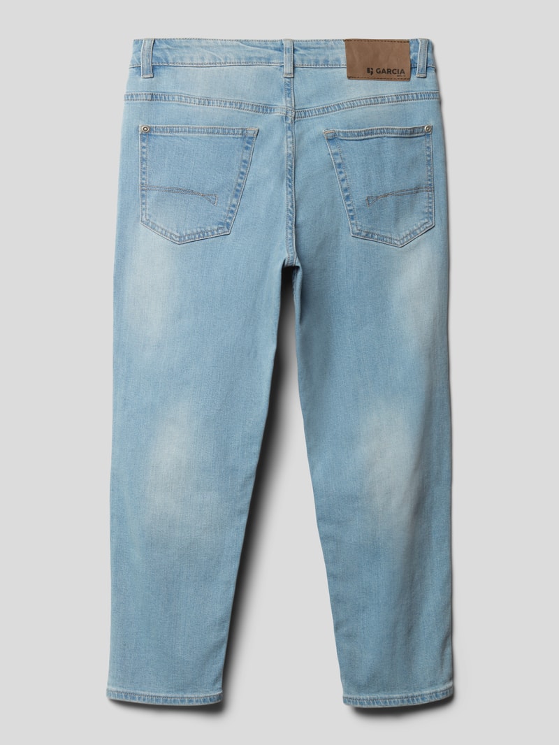 Jeans mit Kontrastnähten in jeans