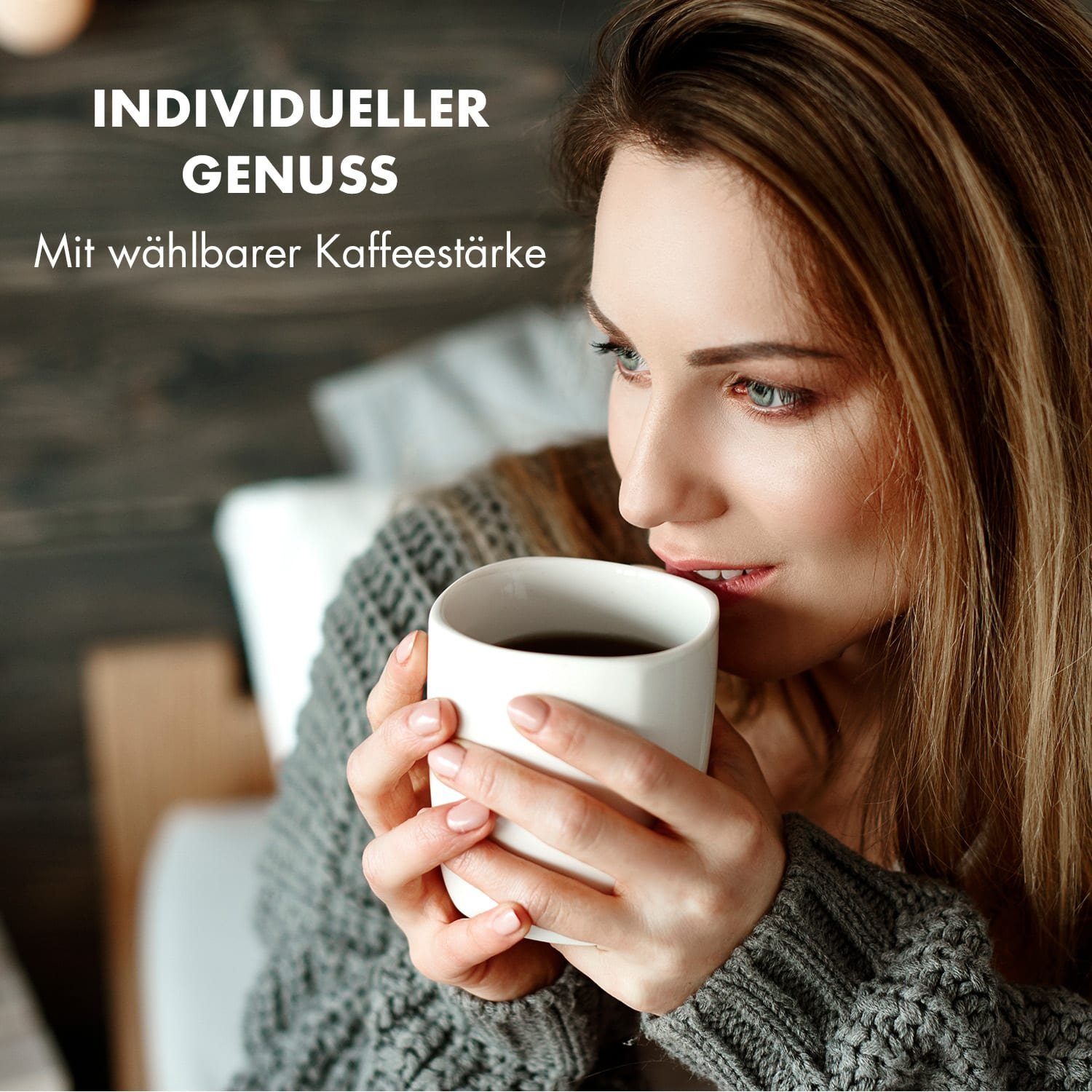 Klarstein Filterkaffeemaschine Arabica, 1.2l Kaffeekanne, Leichte Bedienung: EasyTouch Control Bedienoberfläche und LC-Display