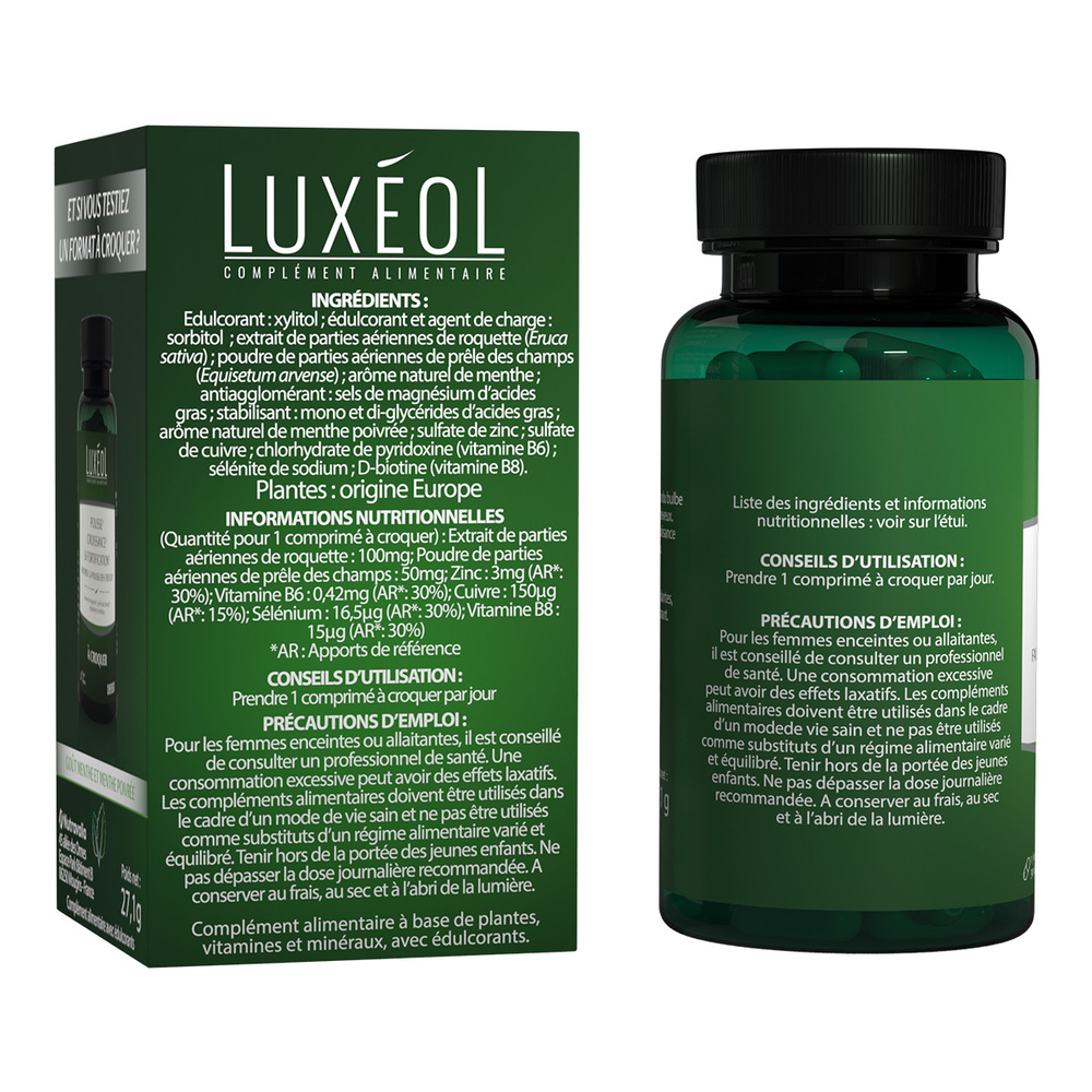 Luxéol Luxéol Pousse Croissance et Fortification (à croquer) Complément alimentaire