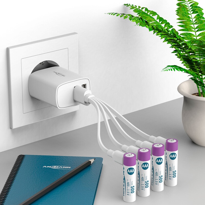 Ansmann Akku Li-Ion Micro AAA Typ 500 &ndash; 4 Stück