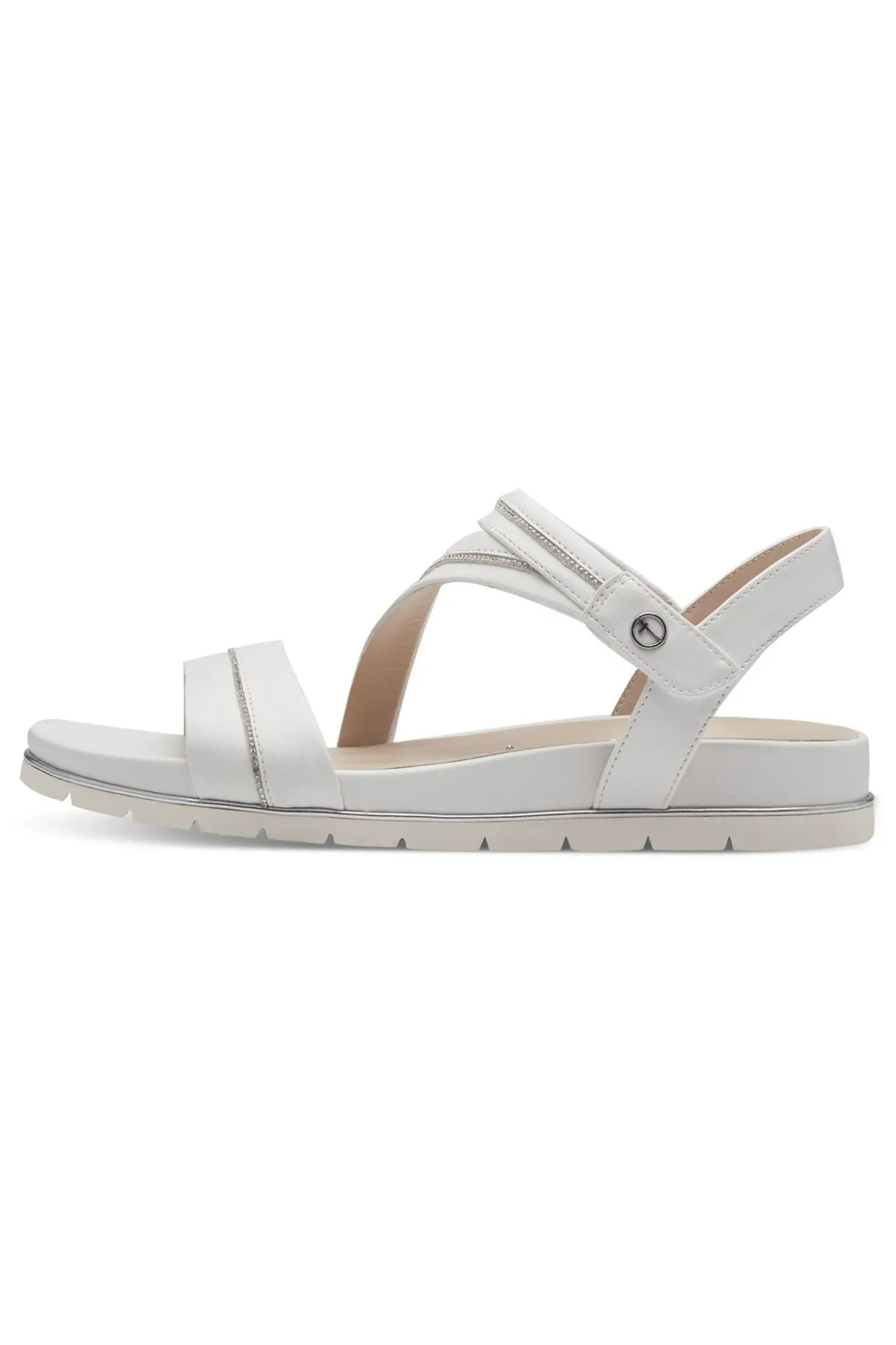 Tamaris  Sandalette - Weiß - Flacher Absatz