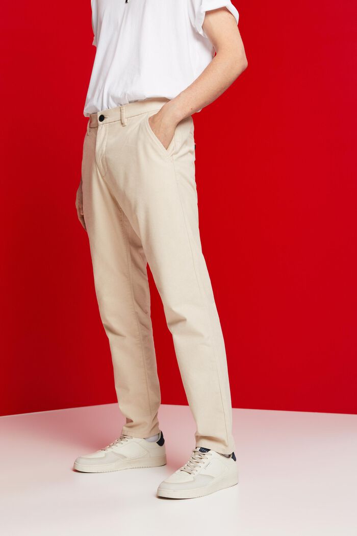 Gebürstete Chinohose