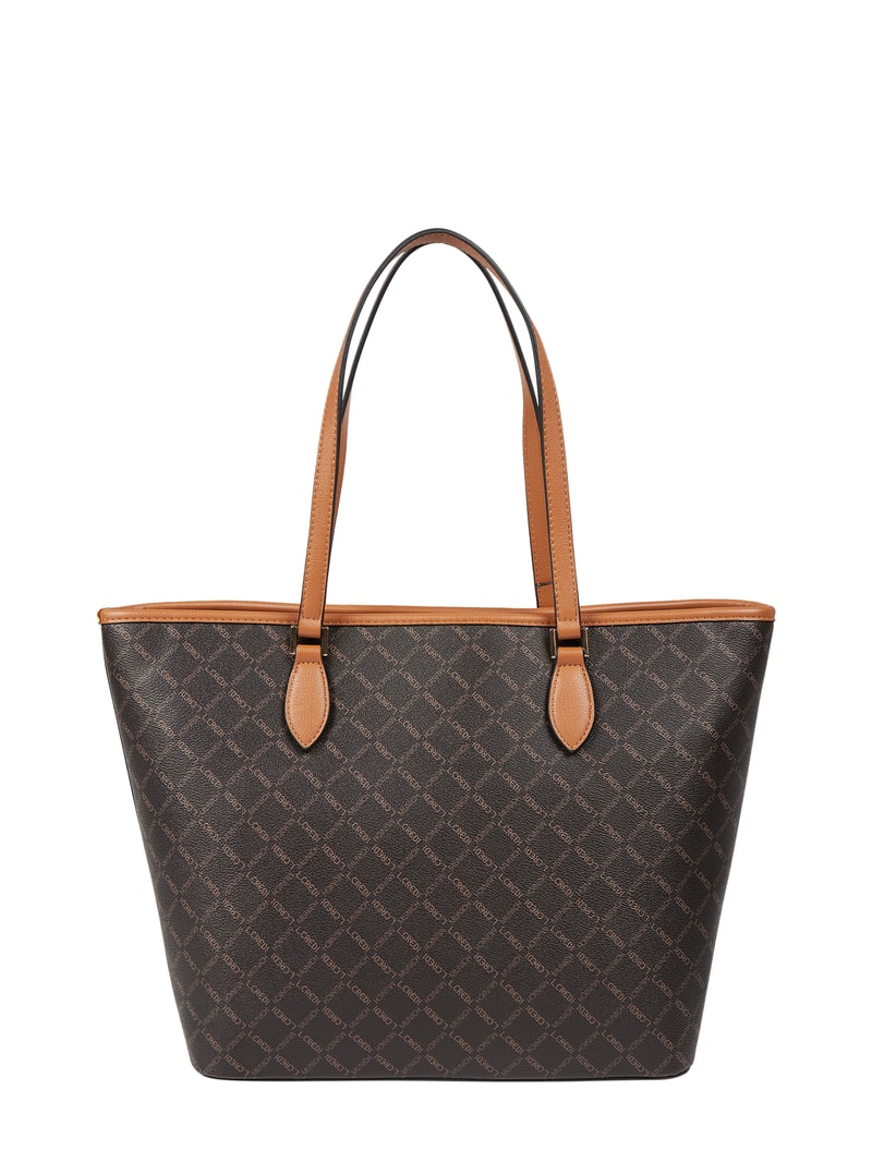 Shopper mit Logo-Muster in mittelbraun