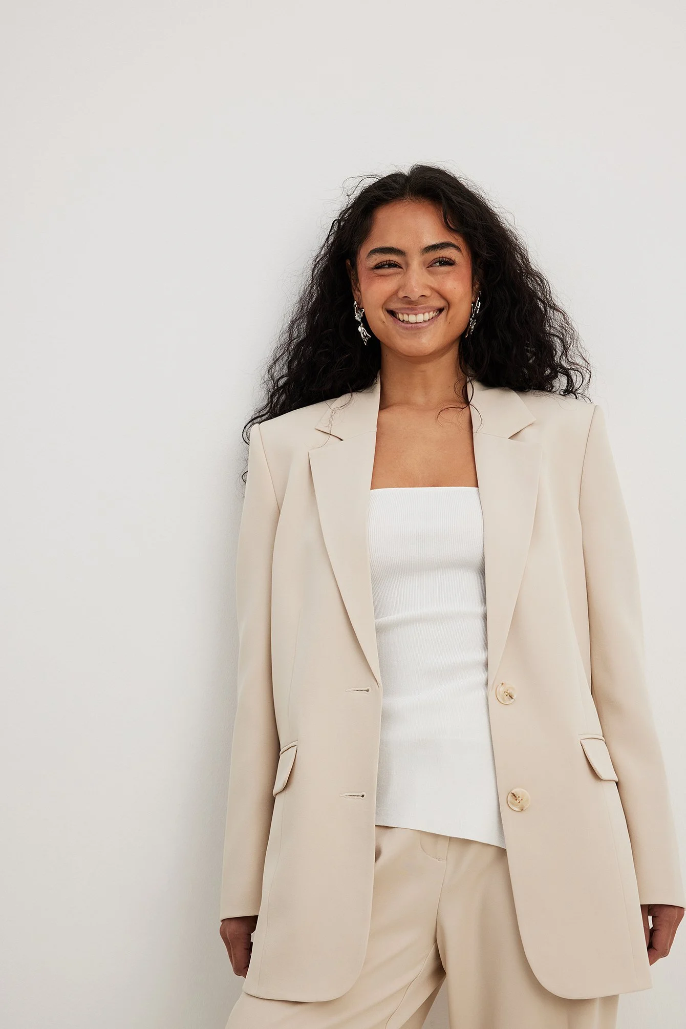 Oversize-Blazer mit Nahtdetail