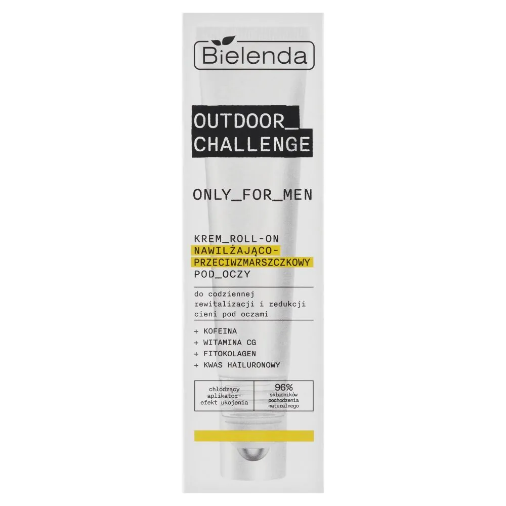 „Bielenda Only For Men Outdoor Challenge“ drėkinamasis ir raukšles mažinantis rutulinis paakių kremas