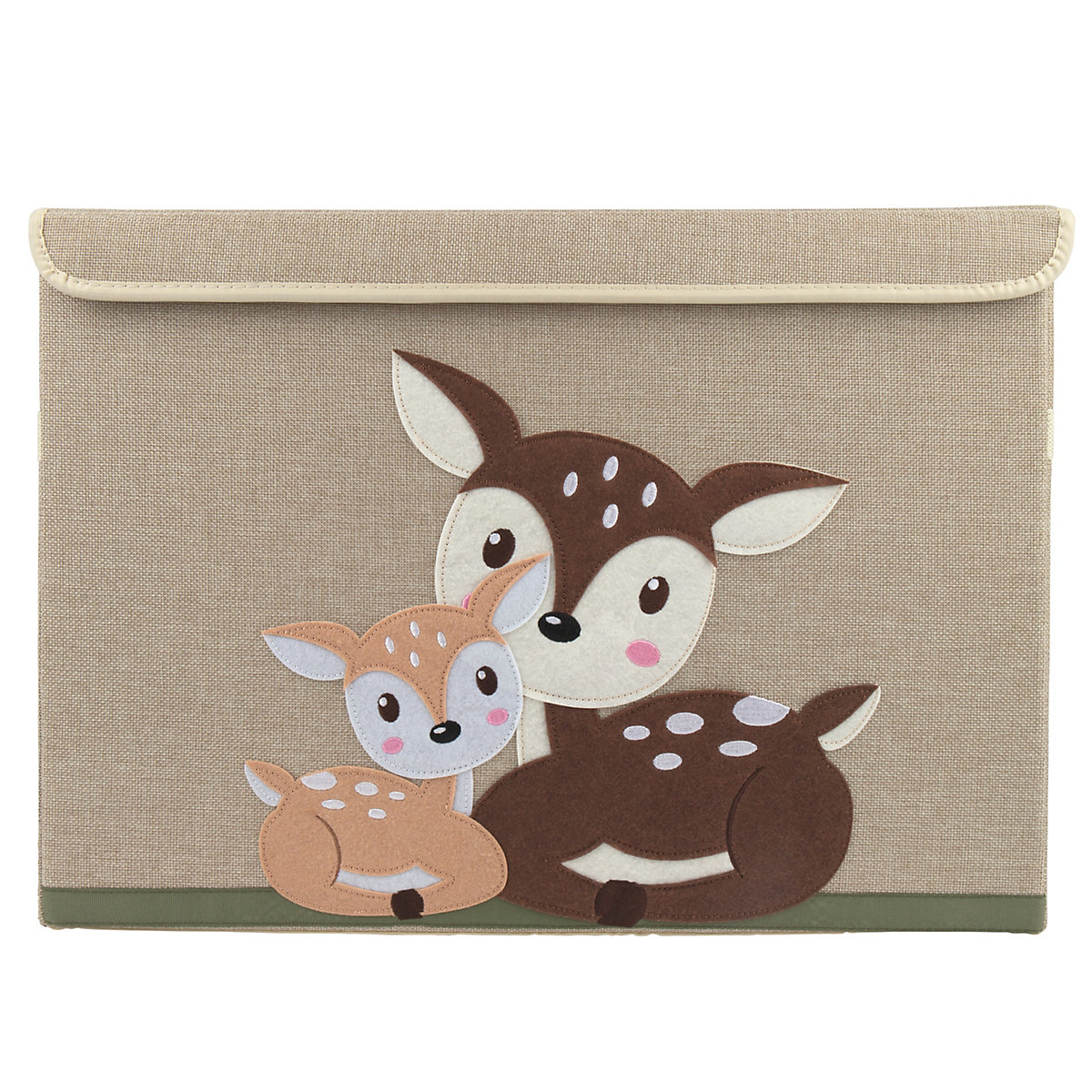 Aufbewahrungsbox mit Deckel Kinder Spielzeugkiste 65 L faltbar Staubox Stoffbox Aufbewahrungsboxen