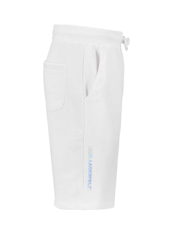 KARL LAGERFELD, Sweatshorts, Baumwolle, weiß