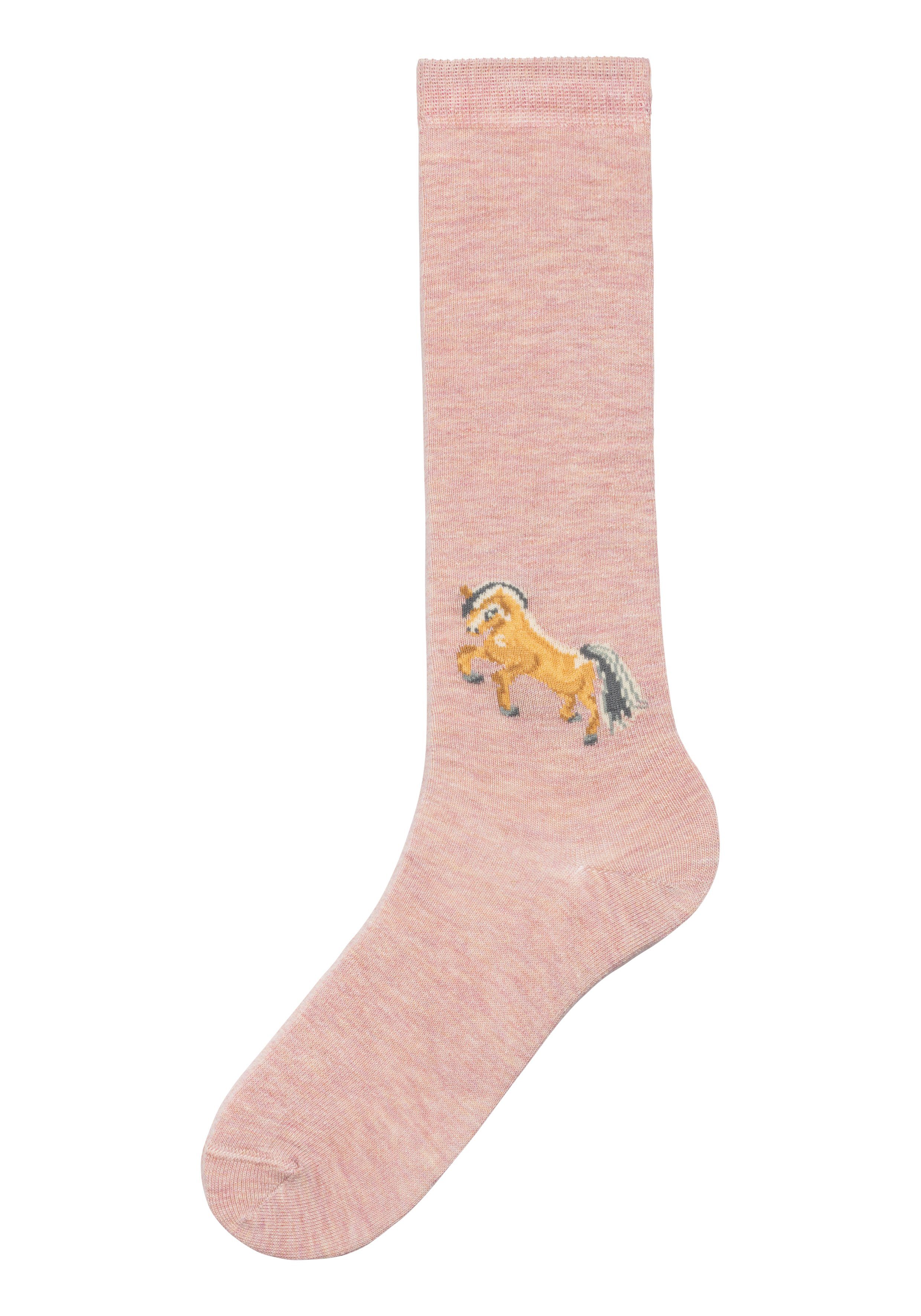 H.I.S Kniestrümpfe (5-Paar) mit eingestricktem Motiv