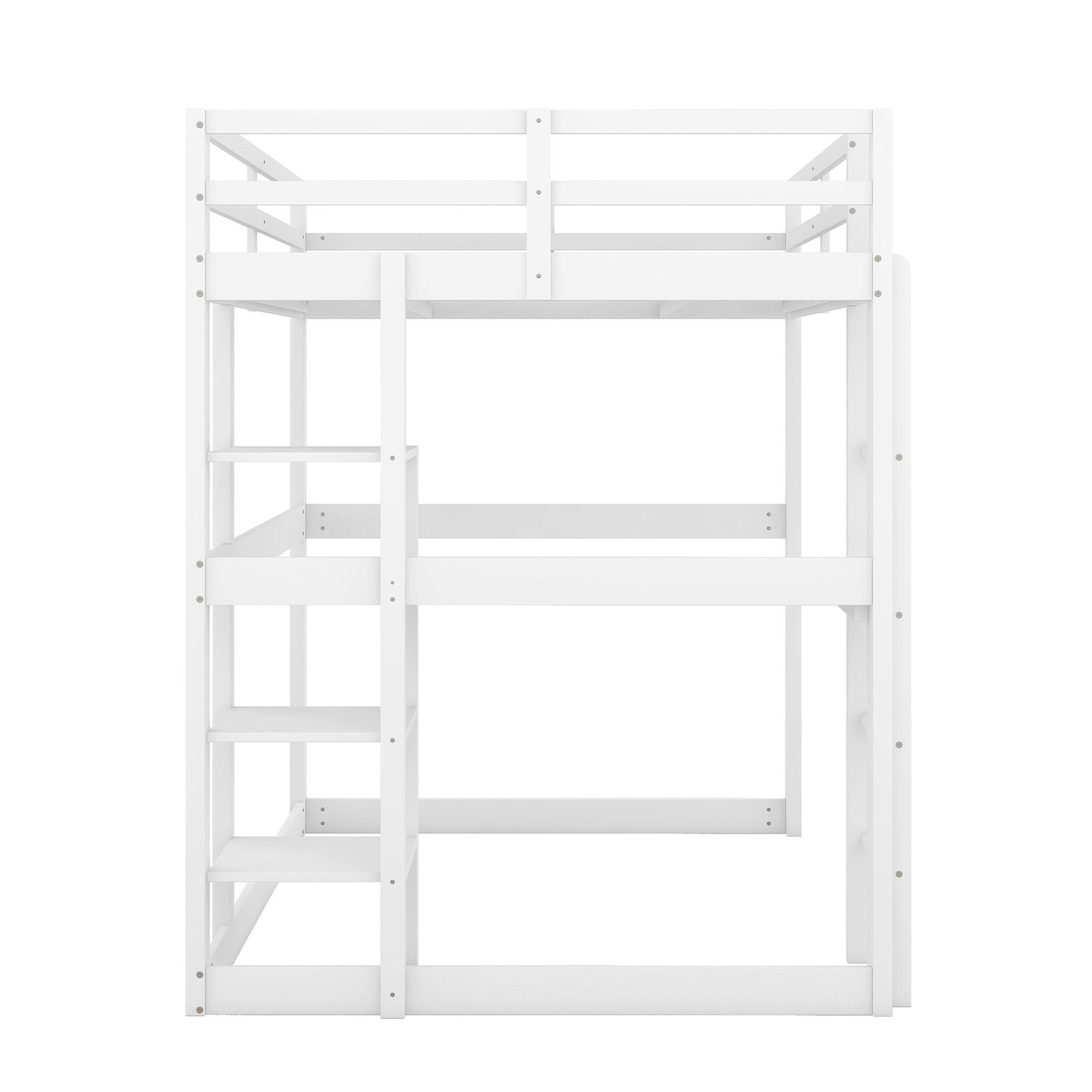 DEEP POWER Kinderbett Kinderbett Hochbett Kiefer Mit Schreibtisch+ Stauraum 140X200cm bett