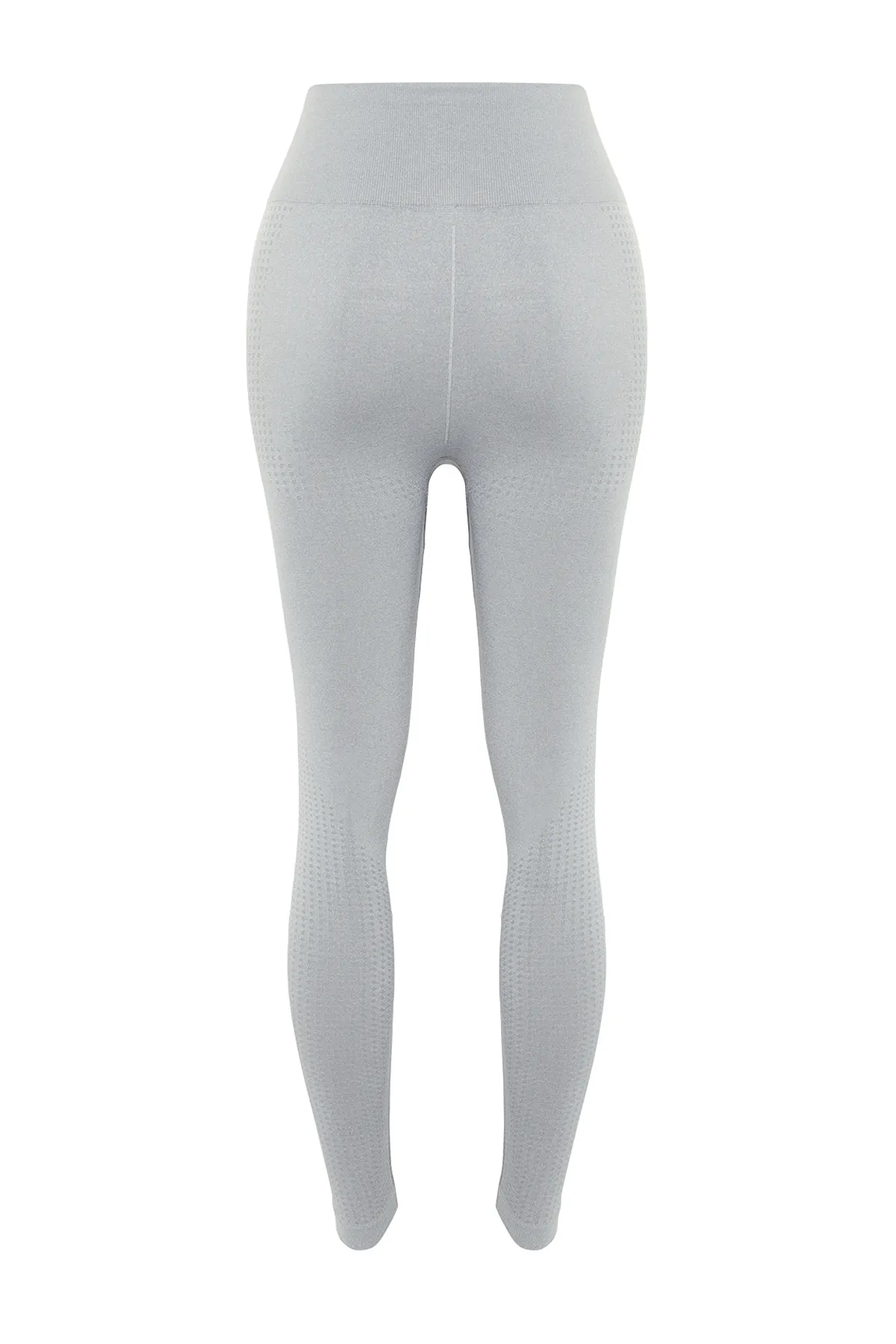 Trendyol Collection  Graue nahtlose/nahtlose gestrickte Sport-Leggings in voller Länge TWOSS21TY0024