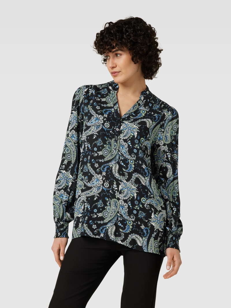 Bluse mit Paisley-Muster Modell 'Alma' in hellblau