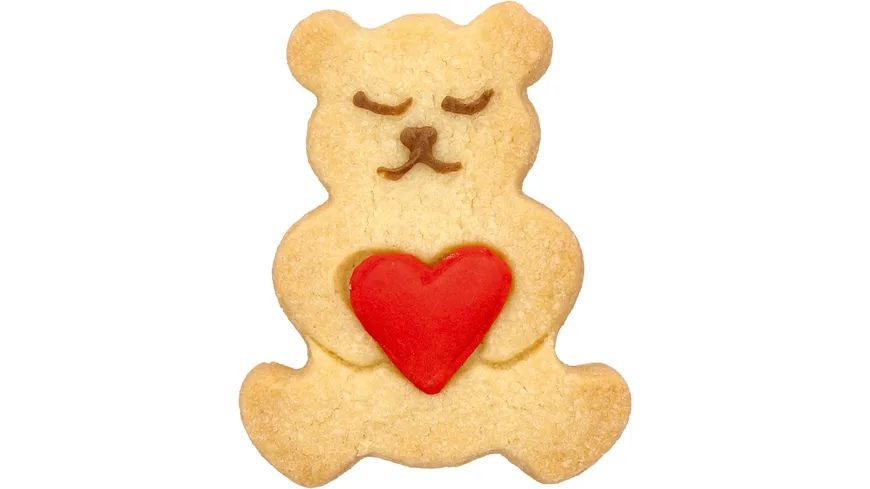 RBV BIRKMANN Ausstechform Teddybär mit Herz 6cm