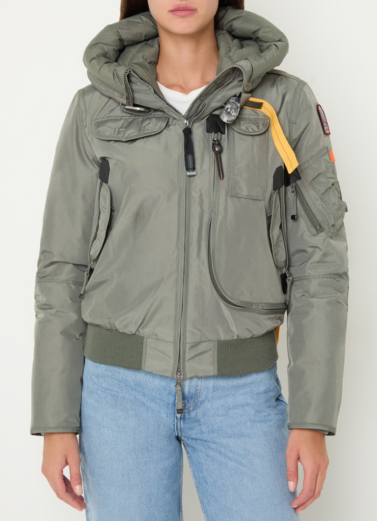 Giacca bomber trapuntata in piuma d'oca Parajumpers Gobi con cappuccio