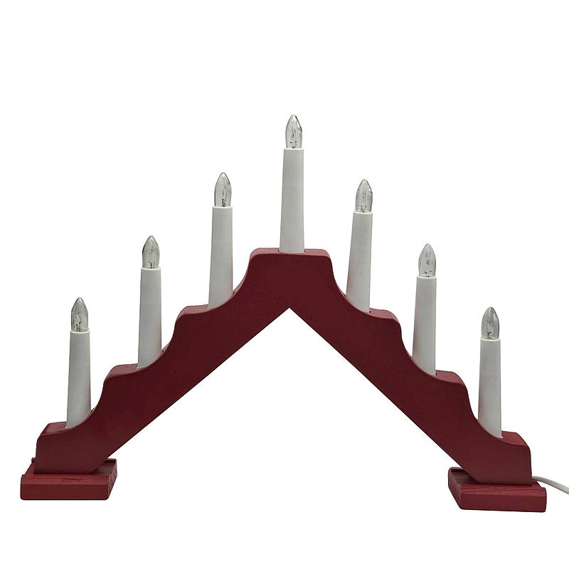 Home Adventsstake 7-armet, rød, Jotunheim