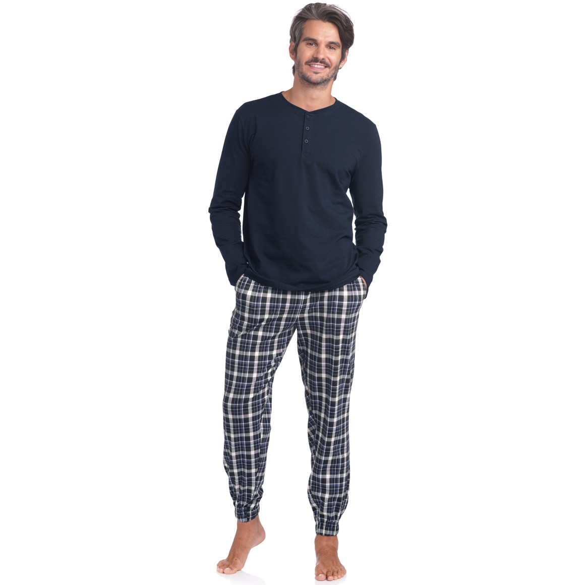 Herren Pyjamahose in Karo-Musterung
