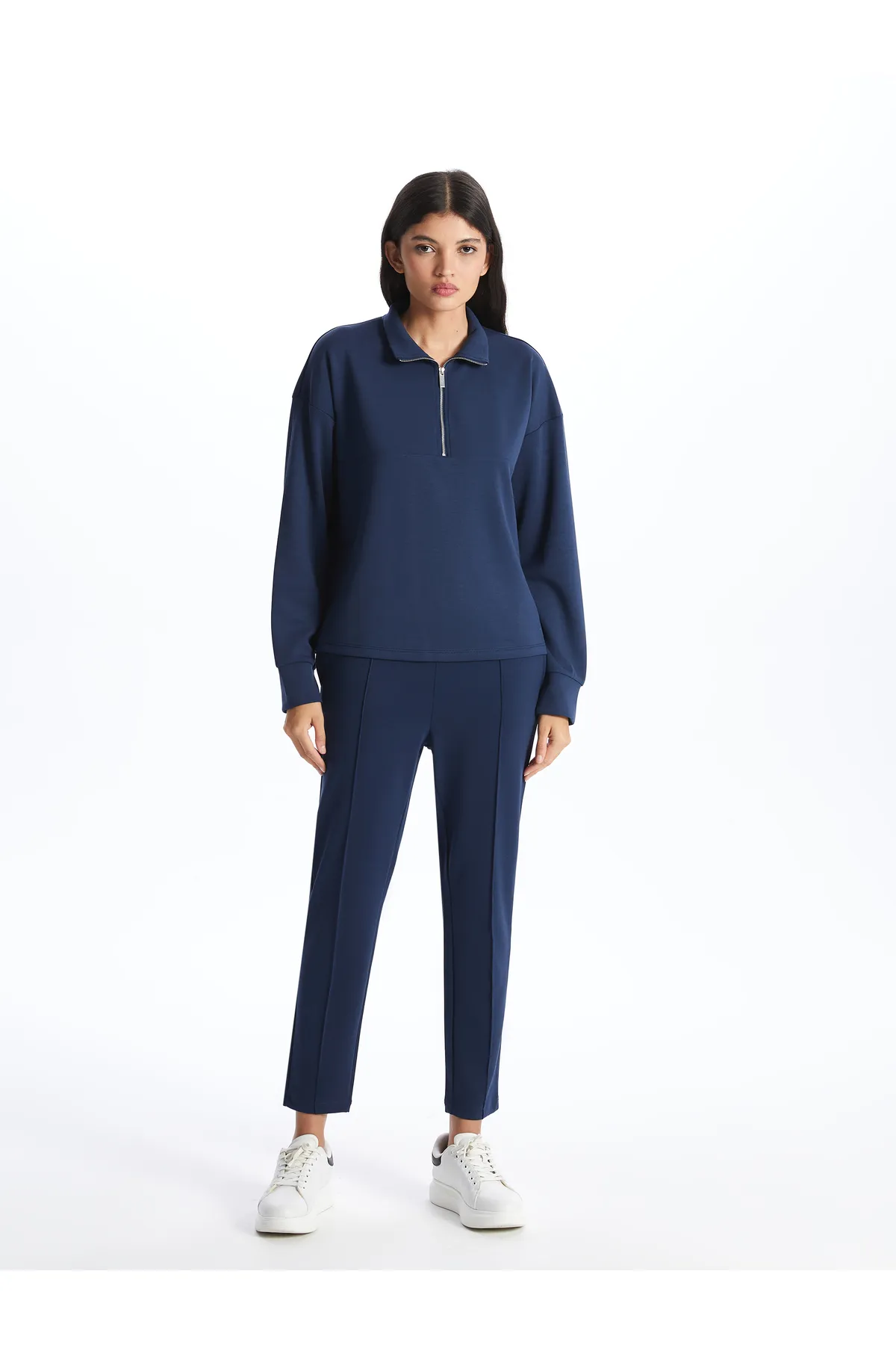 LC Waikiki  LCW Vision Damen-Jogginghose mit elastischem Bund, geradem Interlock-Design