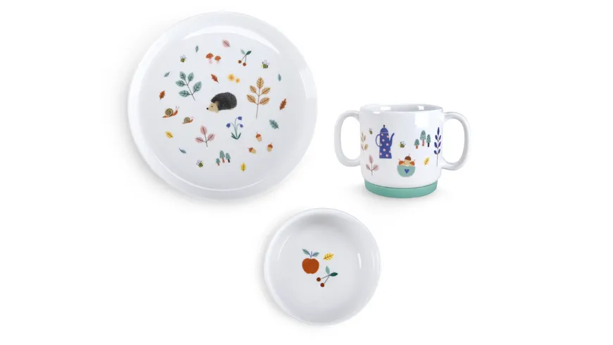 Fantasie4Kids Porzellangeschirr-Set Pomme des Bois von MOULIN ROTY