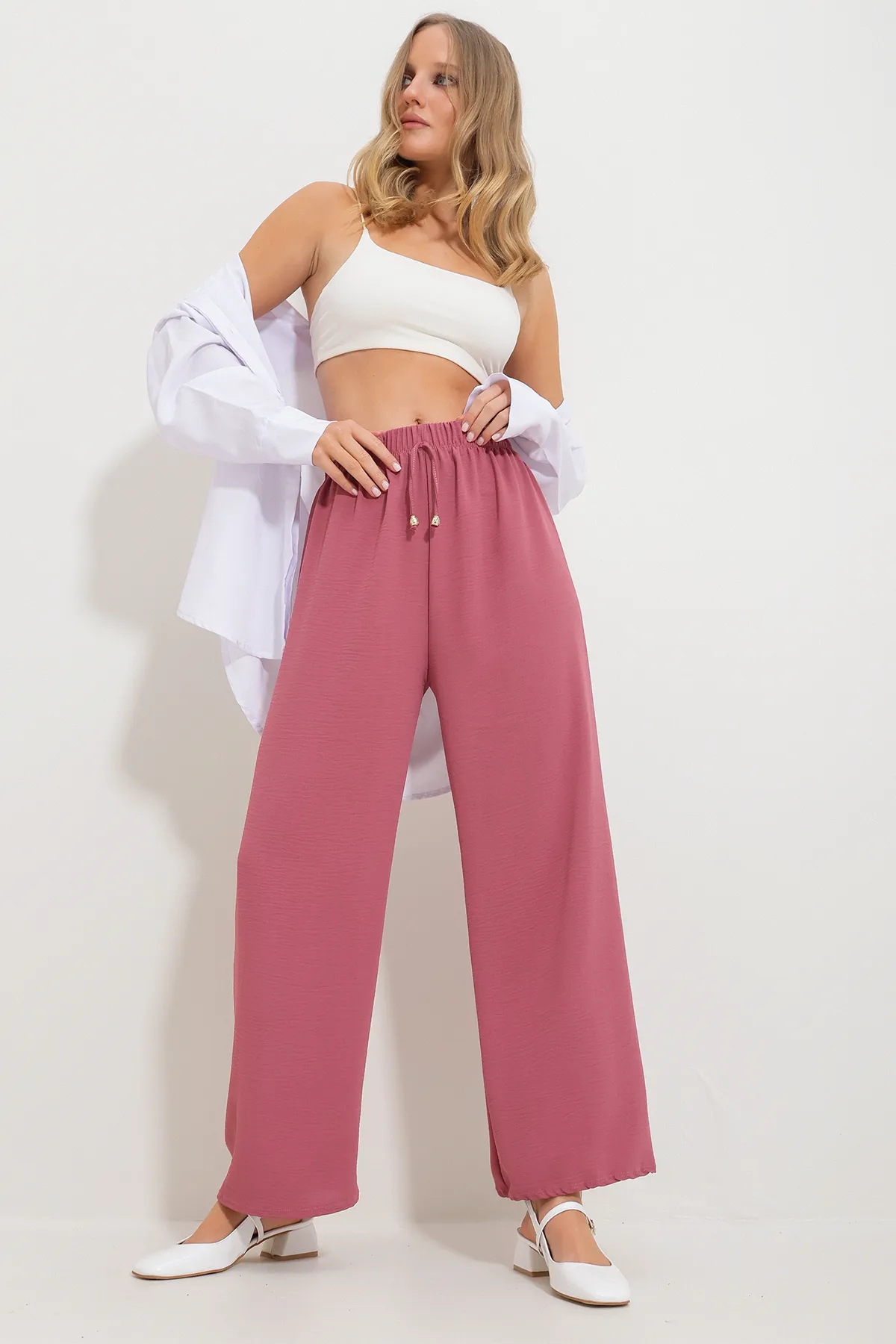 Trend Alaçatı Stili  Hose - Rosa - Straight