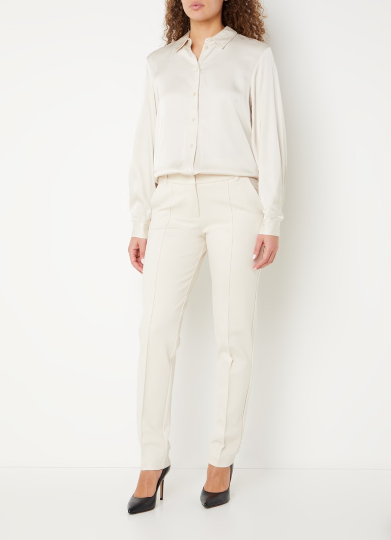 Pantaloni slim fit a vita media Summum con elasticità