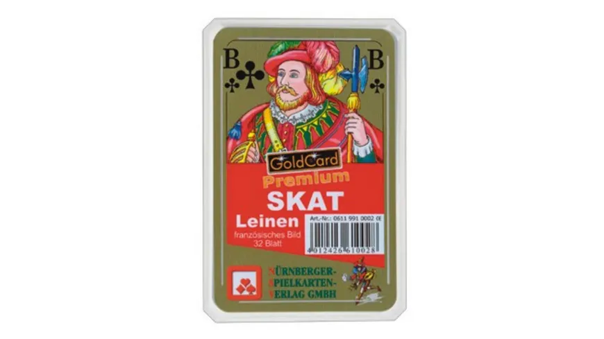 Nürnberger Spielkarten - Skat Premium Leinen, französisches Bild im Klarsichtetui