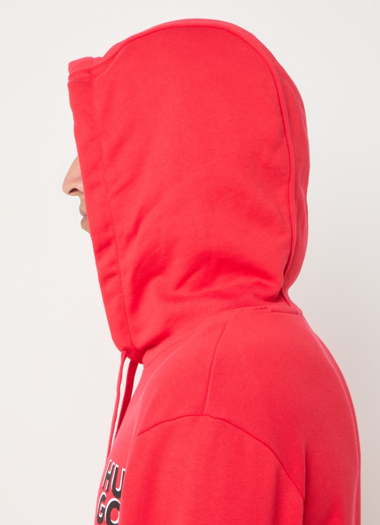 HUGO BOSS Hoodie with kangaroo pocket and logo print
