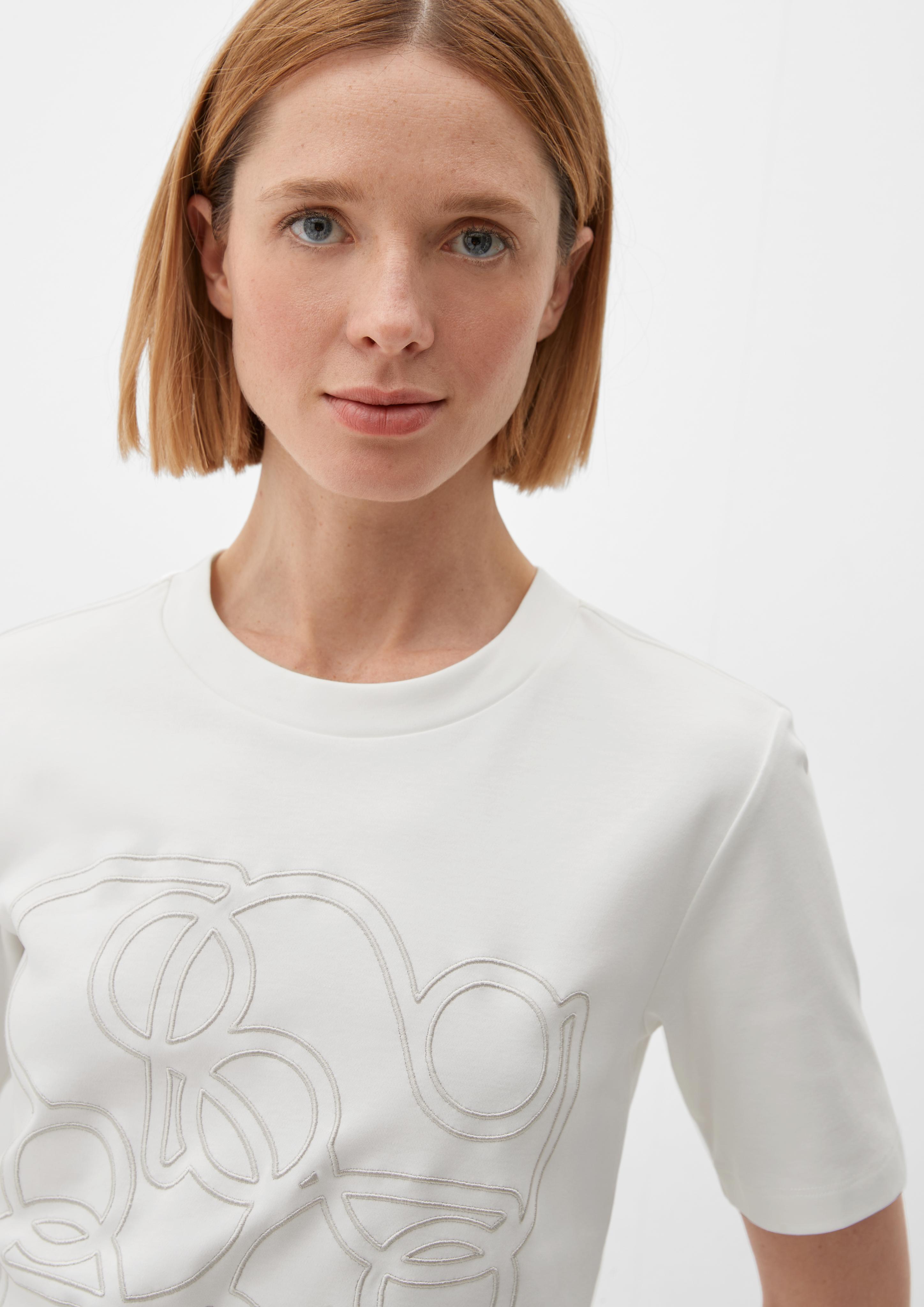 T-Shirt mit Frontstickerei  2130259-02D4