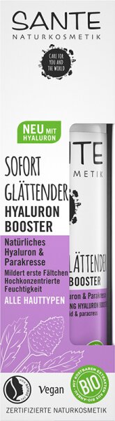 Sante Sofort Glättender Hyaluron Booster Natürliches Hyaluron & Parakresse Gesichtsserum