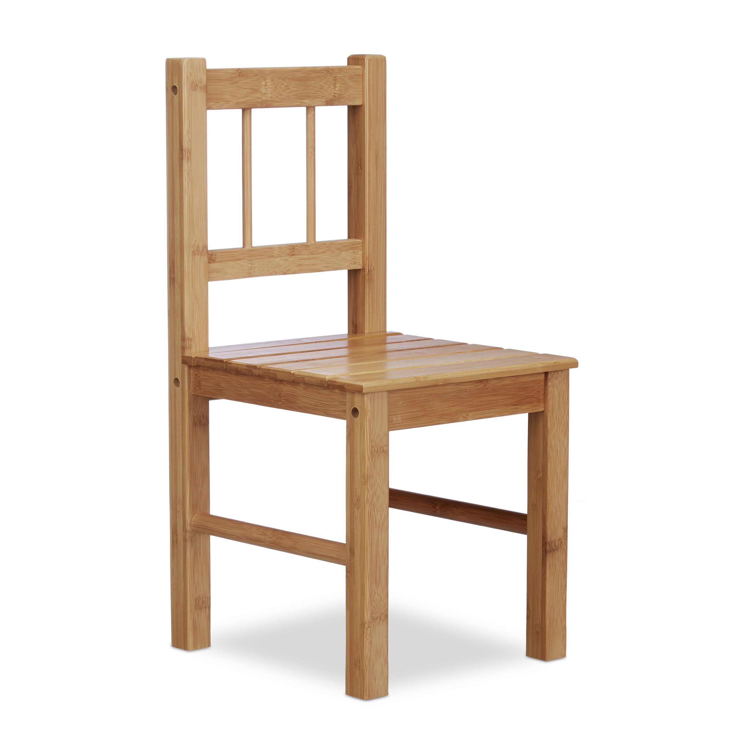 relaxdays Blumenhocker Deko Stuhl Bambus