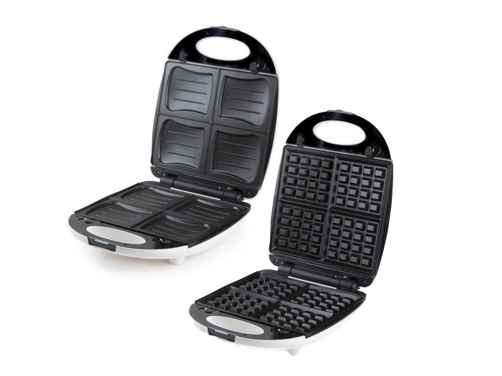 Domo Sandwichmaker, 1200 W, & Waffeleisen 2in1 belgische Waffeln Indoorgrill Panini Multigrill