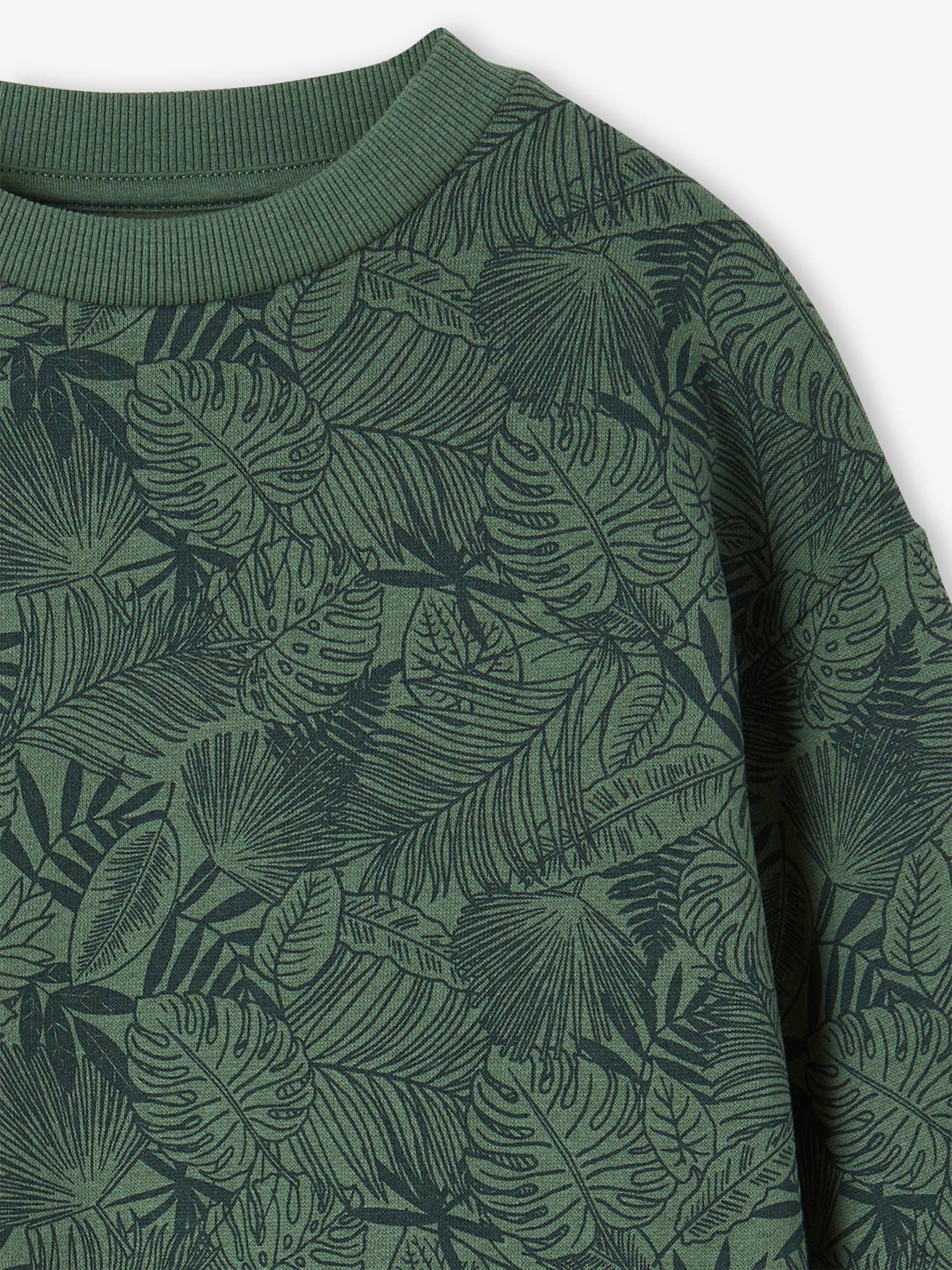 Vertbaudet Jungen Sweatshirt mit Recycling-Polyester - grün