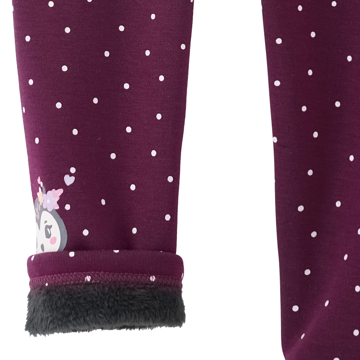 Mädchen Thermo-Leggings mit Eulen-Motiven