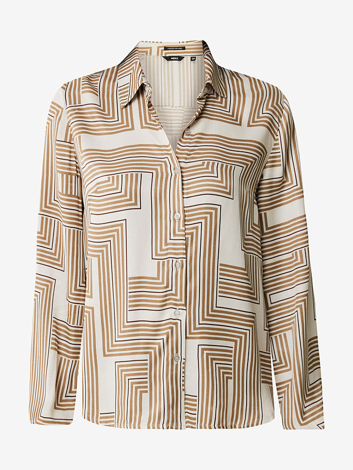 Mexx Bluse in Camel/ Creme günstig kaufen