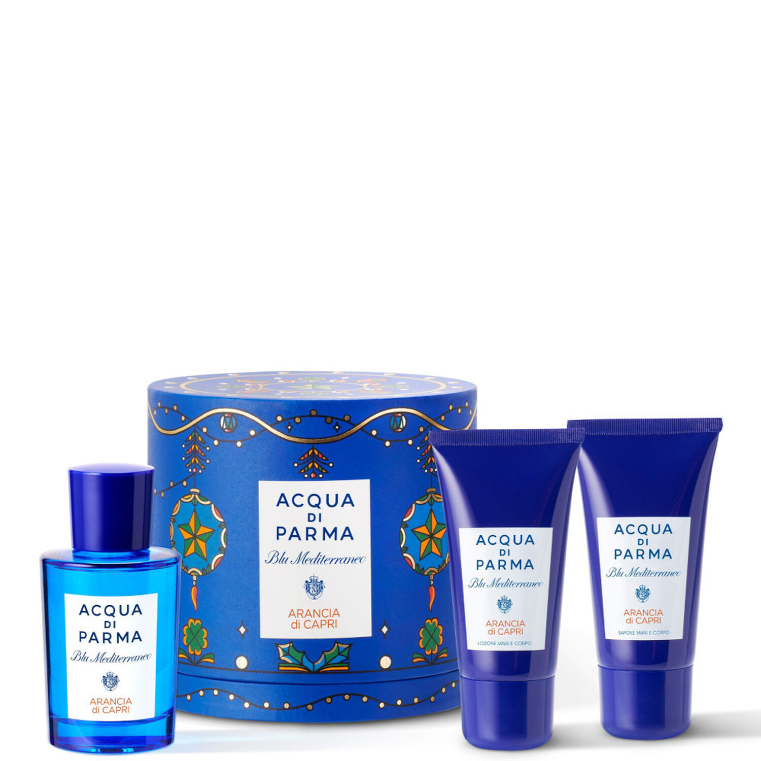 Acqua di Parma Blu Mediterraneo Coffret Noël Arancia Di Capri Eau de Toilette de 75 ml + Gel Lavant et Lotion Mains et Corps 40 ml