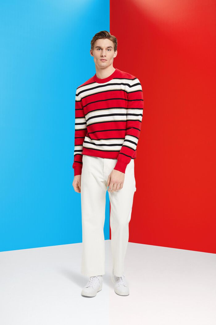 Gestreifter Pullover mit Kaschmir
