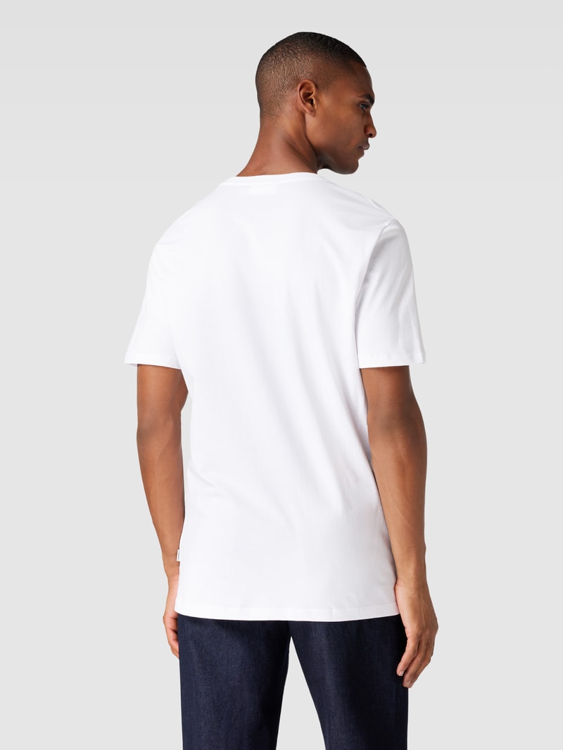 T-Shirt mit Label-Print Modell 'Copenhagen' in weiß