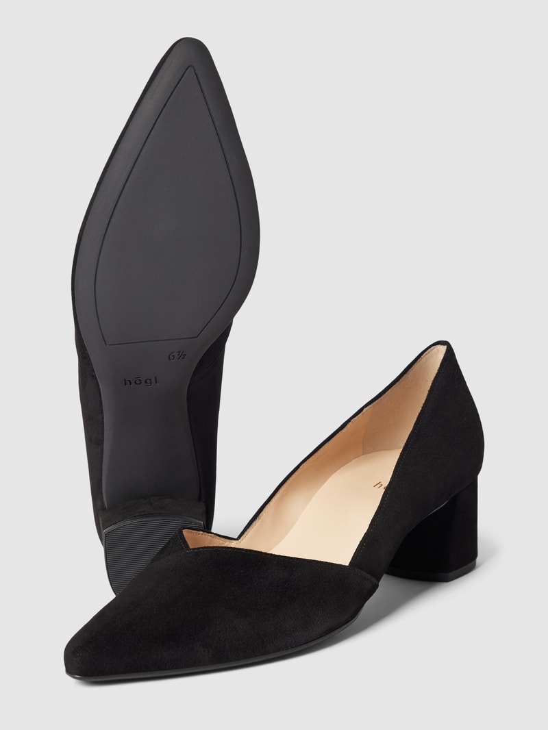 Pumps mit Blockabsatz Modell 'Boulevard' in schwarz
