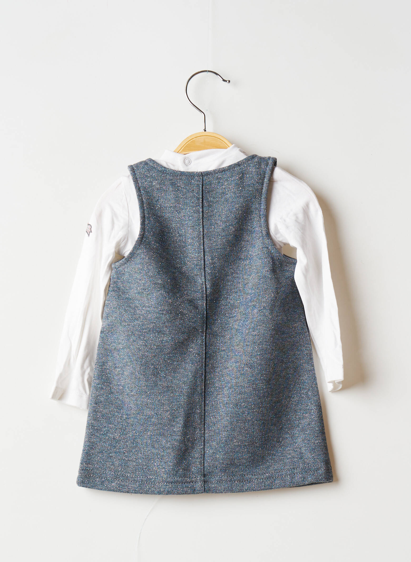 3 Pommes Ensembles Robe Fille couleur gris