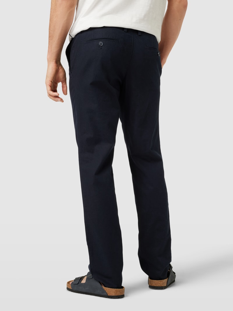 Chino mit französischen Eingrifftaschen in marineblau