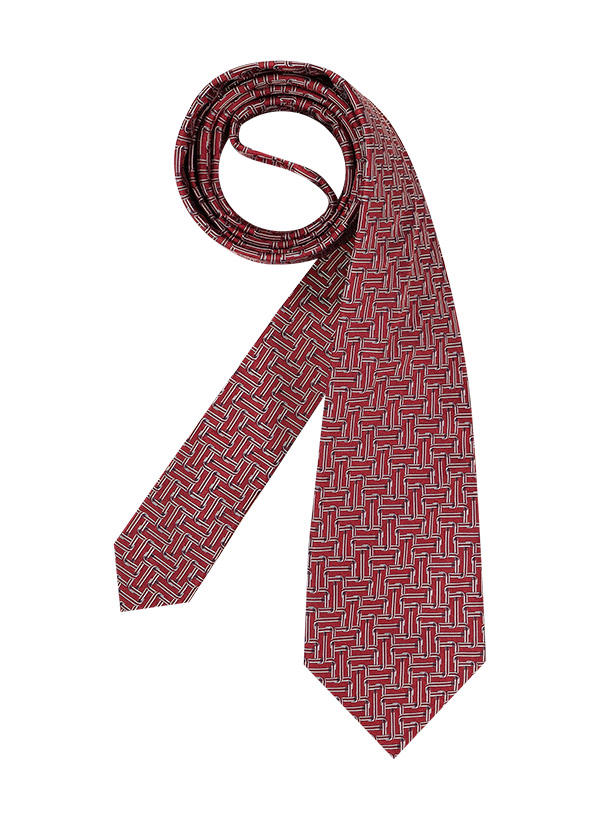 LANVIN, Krawatte, Seide, rot gemustert