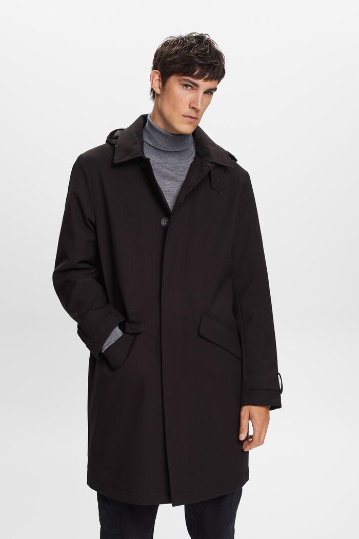 Recycelt: Wattierter Mac Coat mit flexibler Kapuze